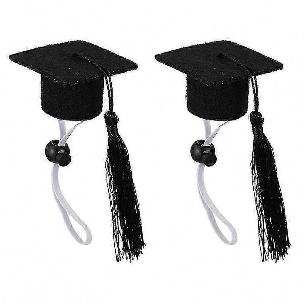 2Pcs Adjustable Pet Graduation Doctor Hat with Tassel