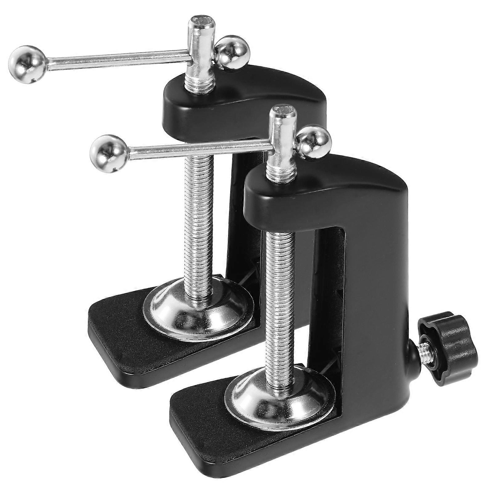 Adjustable Table Clamp For Microphone Stand 8 Pcs Rectangular Design For Office Use Secure Grip