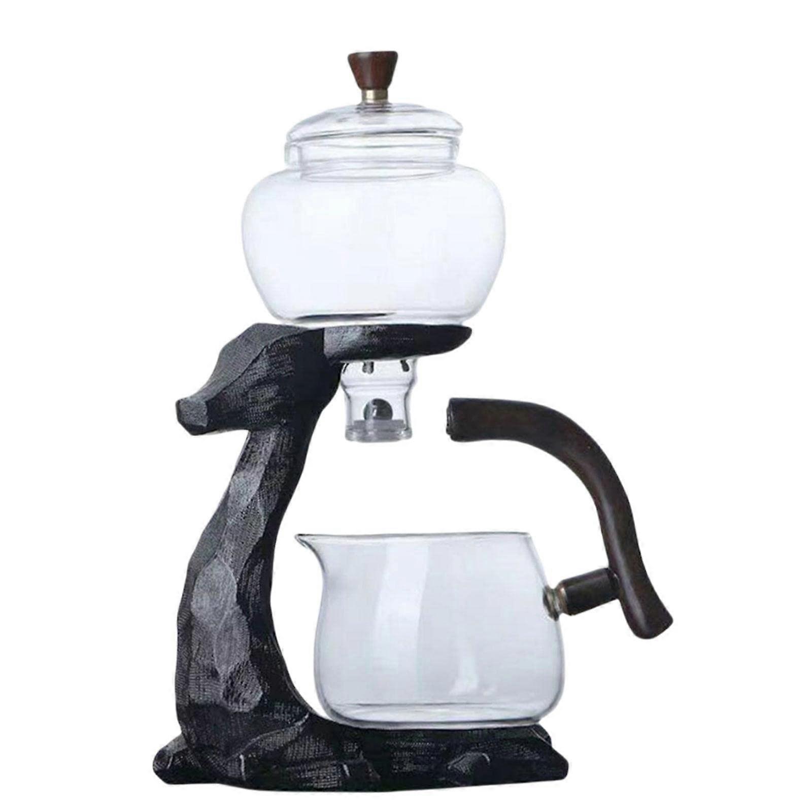 Tea Set Automatic Drip Pot Tea Infuser Coffee Maker for 6-Cup Brewing in Stainless Steel with Multi-Function Programmability