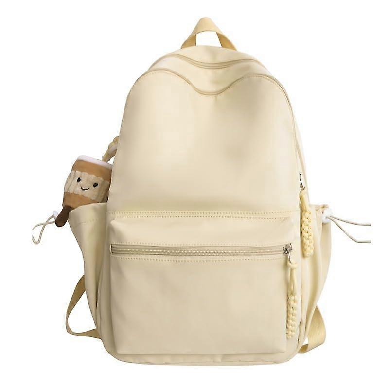 Backpack Style Lightweight Plain Casual Backpack Large Capacity, yellow