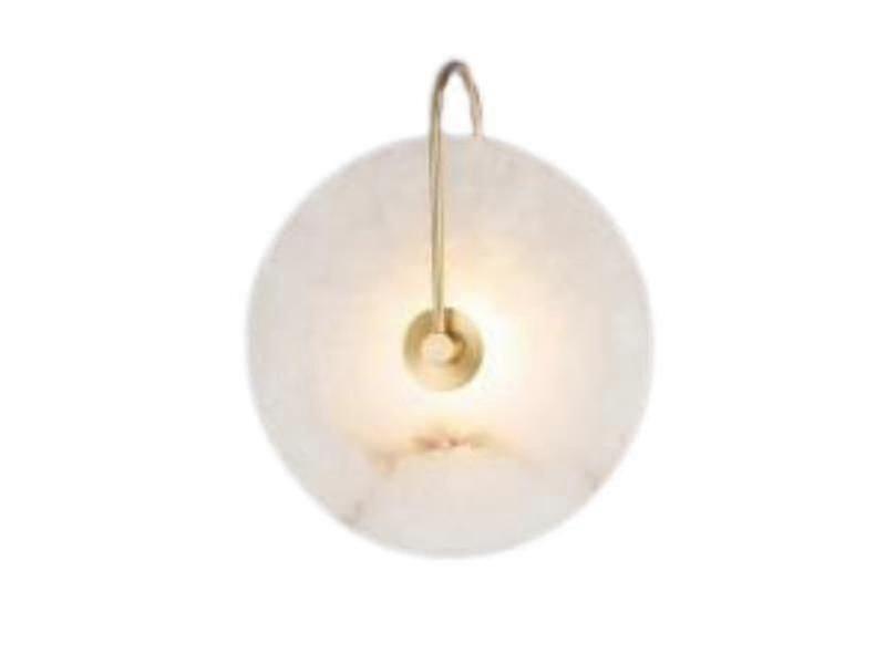 Simple LED wall lamp with natural Spanish marble decoration