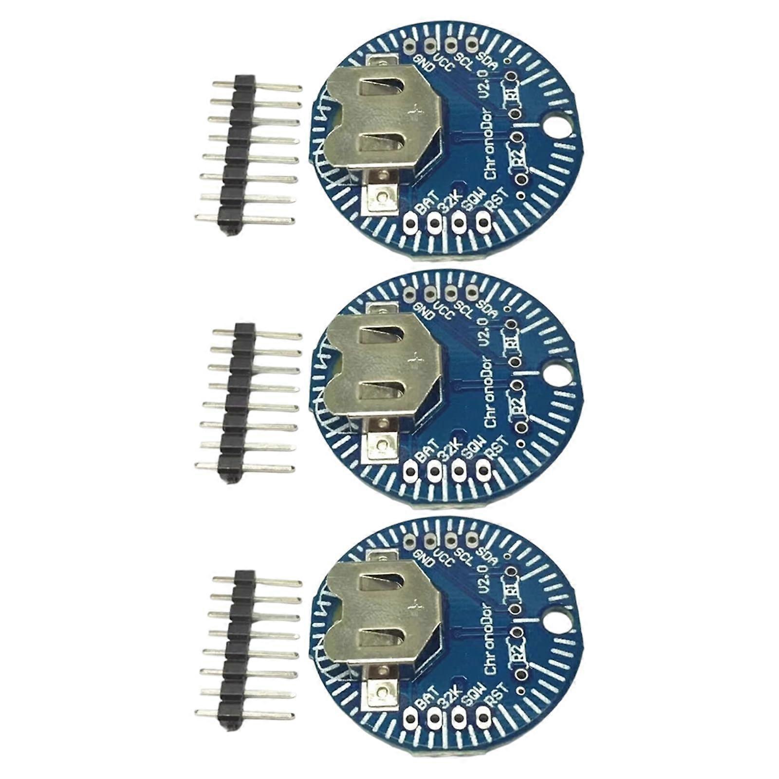Real-time Clock Module DS3231SN I2C RTC, Memory, For Microcontrollers, Timing Pin Header Set Of 3