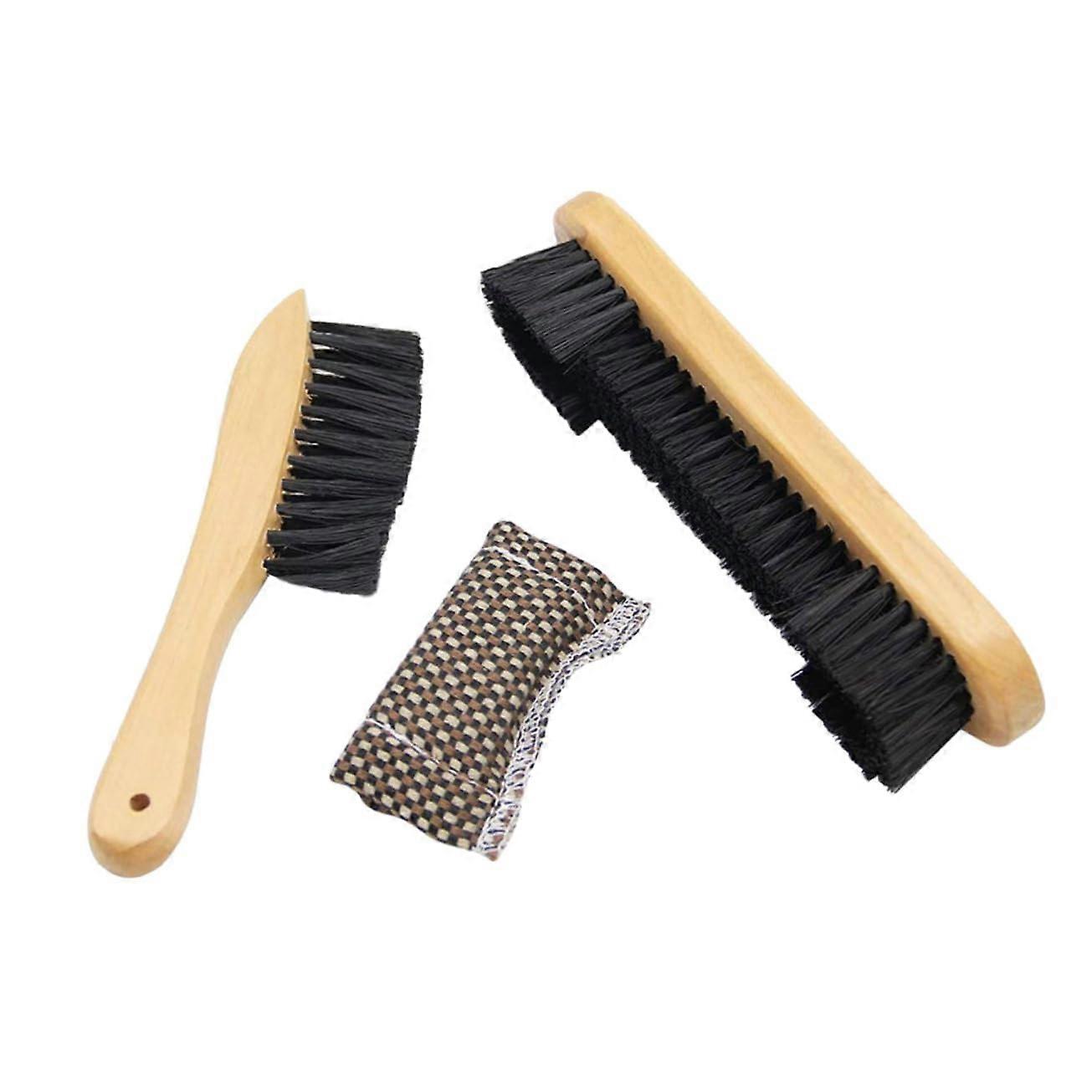 3 Pcs 1 Set Rod Wiper Brush Pool Table Rail Brush Kit Snooker Table Brush Bamboo