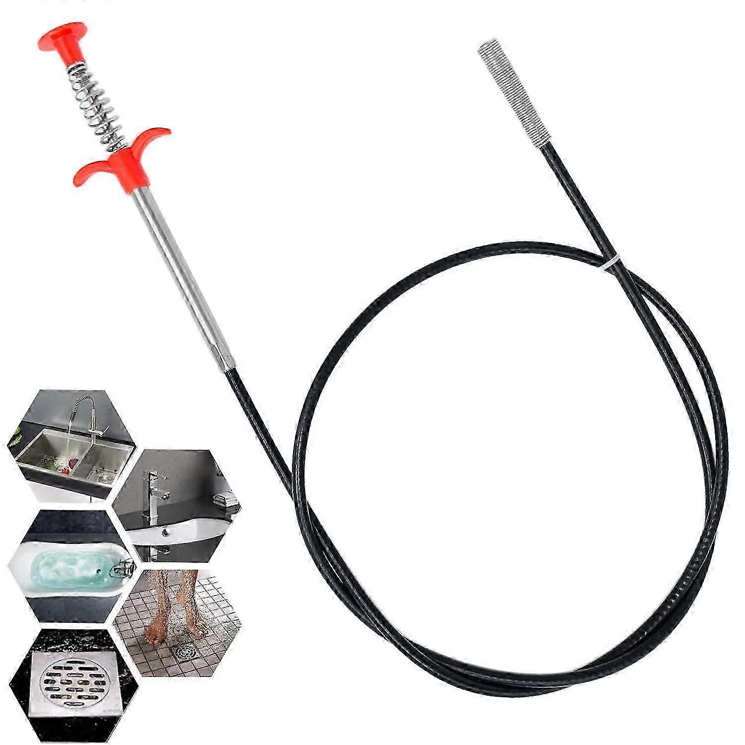 160cm Flexible Claw Pliers for Working in Tight Spaces, Drain Snake, Use to Grab Hair, Trash, Even Important Stuff from Sewer, Sink, Toilet