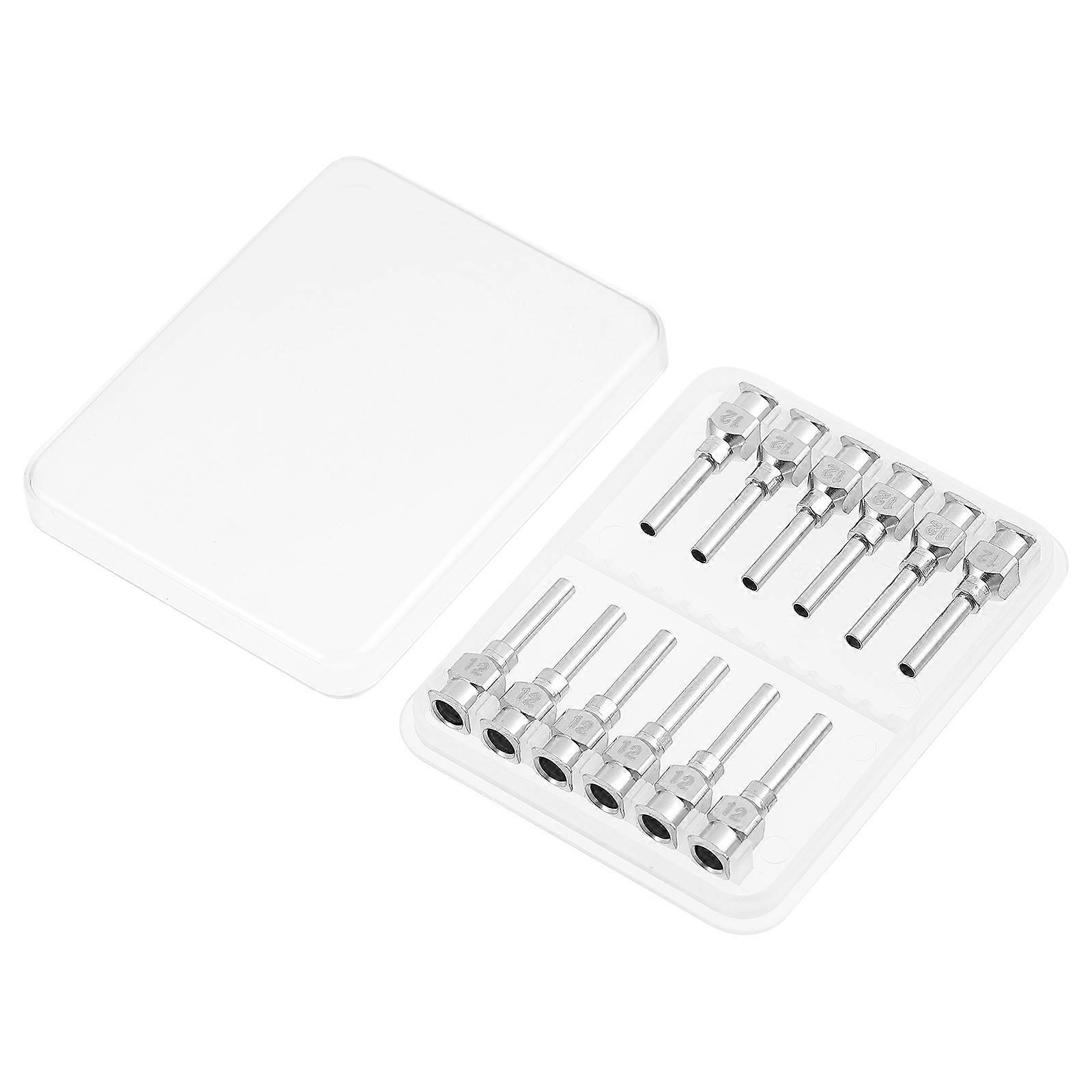 Stainless Steel Dispensing Needle Set for Precise Accuracy 12Pcs Silver