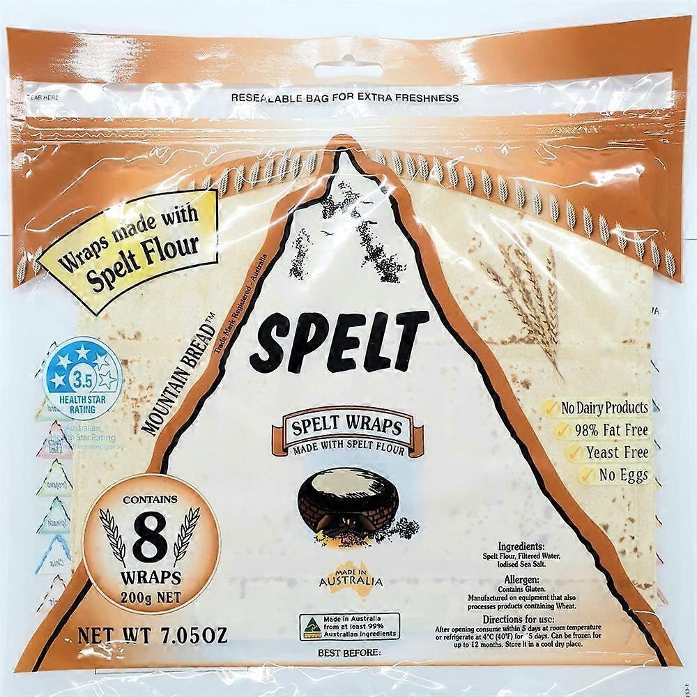 Mountain Bread Spelt Wraps 200g - 3 Pack