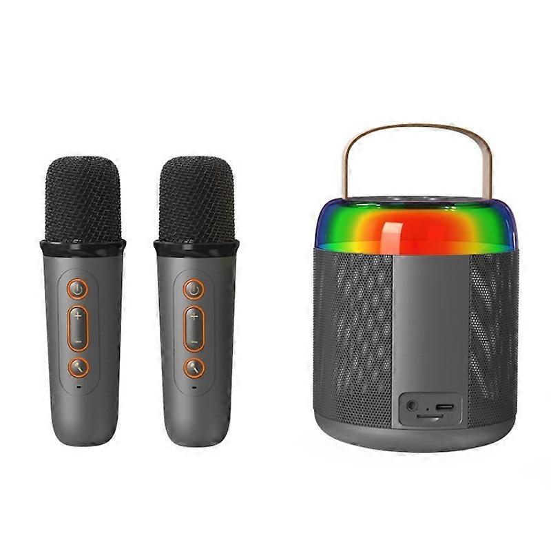 Portable Karaoke Machine for Kids & Adults, Bluetooth Speaker with 2 Wireless Microphones, Christmas Gifts_3