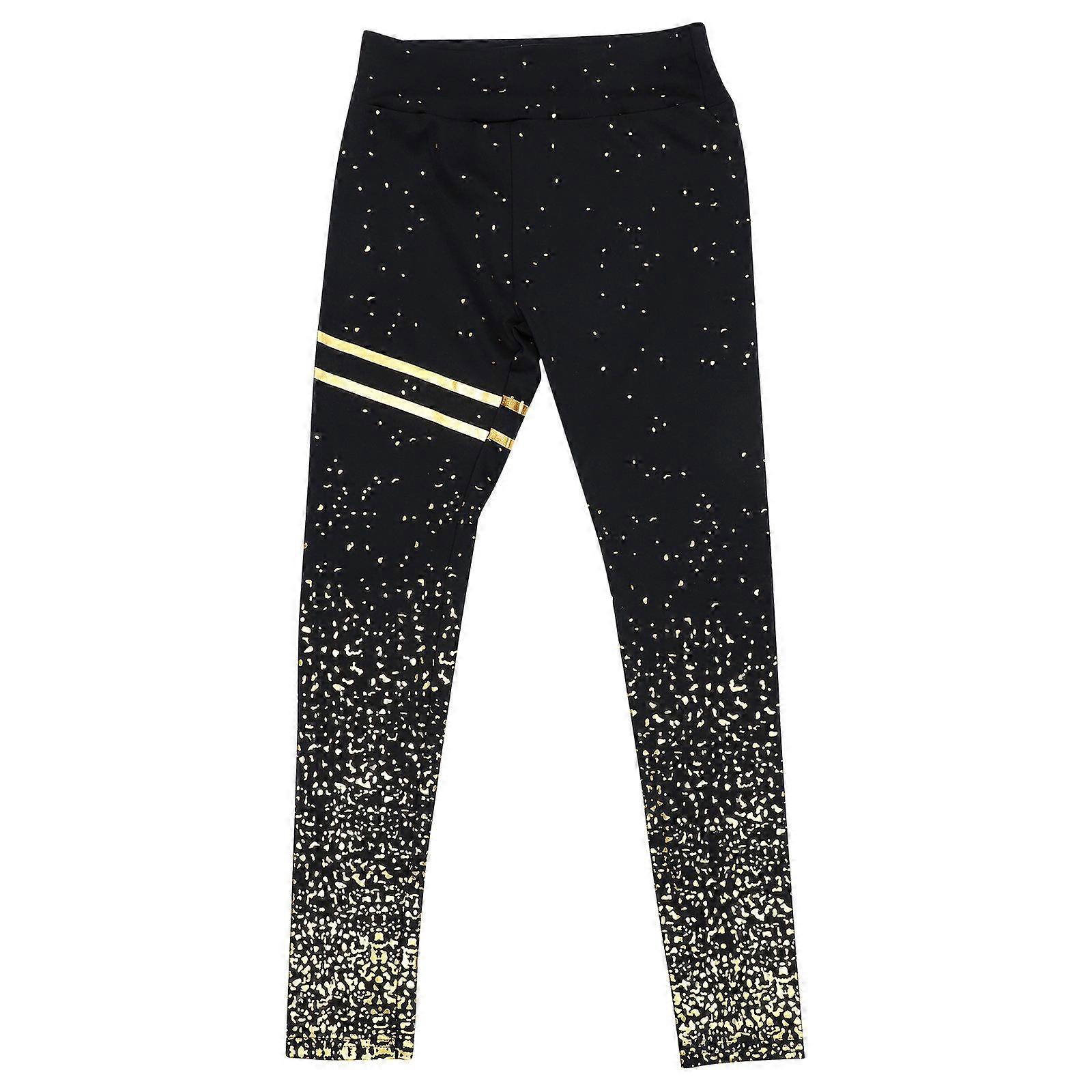 High Waist Yoga Pants Women Black Polyester for 1Pack