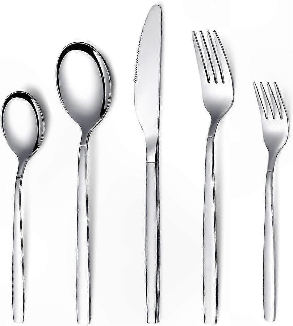 30-Piece Stainless Steel Flatware Set for Table Service and Everyday Use