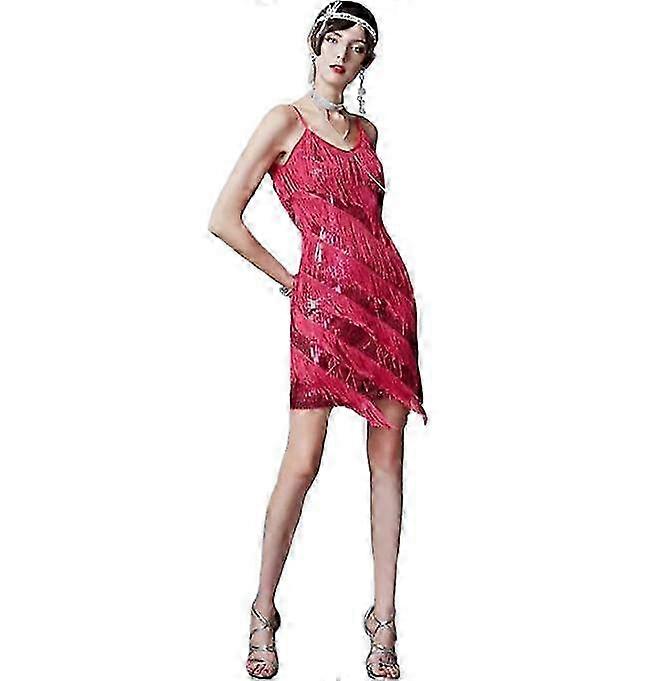 Dámské 1920s Flapper Šaty V Neck Slip Šaty