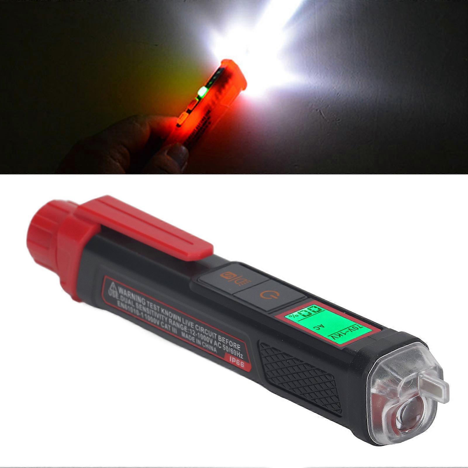 Non Contact Electricity Detector AC Voltage Tester Digital Display Electrical Test Pen with LED 
