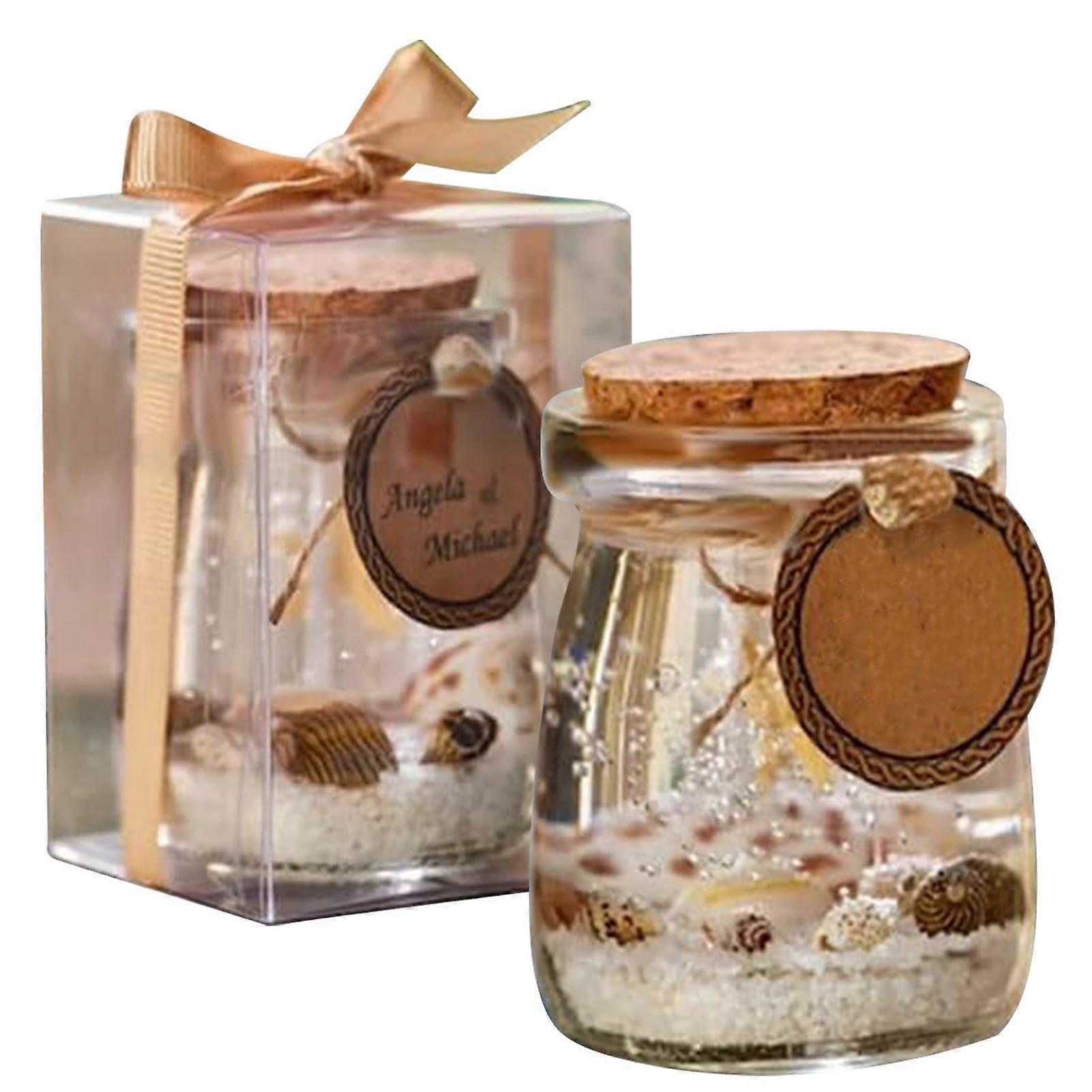 Gel Scented Candles Sea Shell Gel Wax Candle Aromatherapy Jar Candle Home Air Freshener Candle Light Yellow Gel Wax Candle