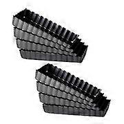 For 8 Pcs Nonstick Quiche Tart Pans Rectangle With Removable Bottomfluted Tart Tin For Fruit Pie