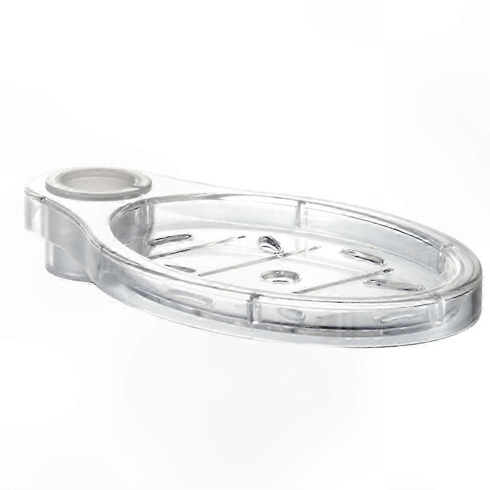 Adjustable Height Clear Soap Dish for Shower and Bathroom Use