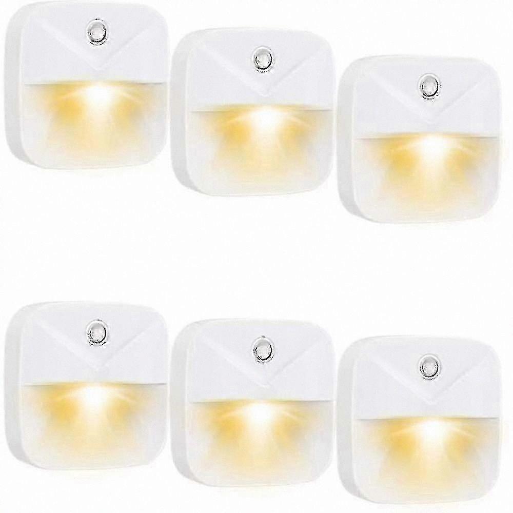 6-Pack Smart LED Night Lights with Motion Sensor Warm White