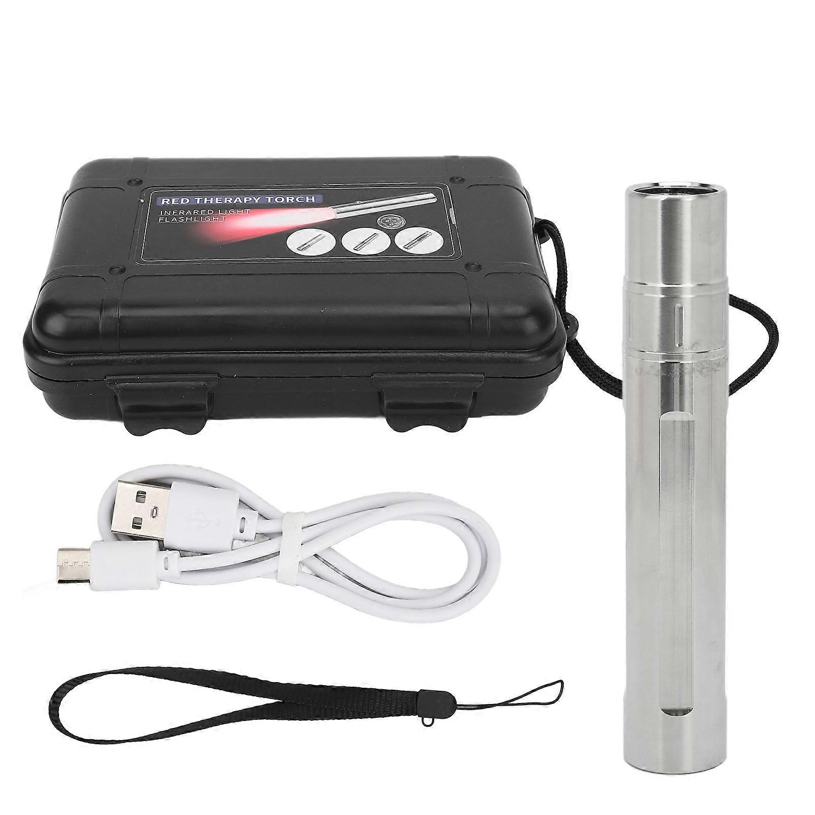 Professional Red LED Therapy Device 630nm 660nm 850nm Infrared Torch for Wound Healing and Joint Relief
