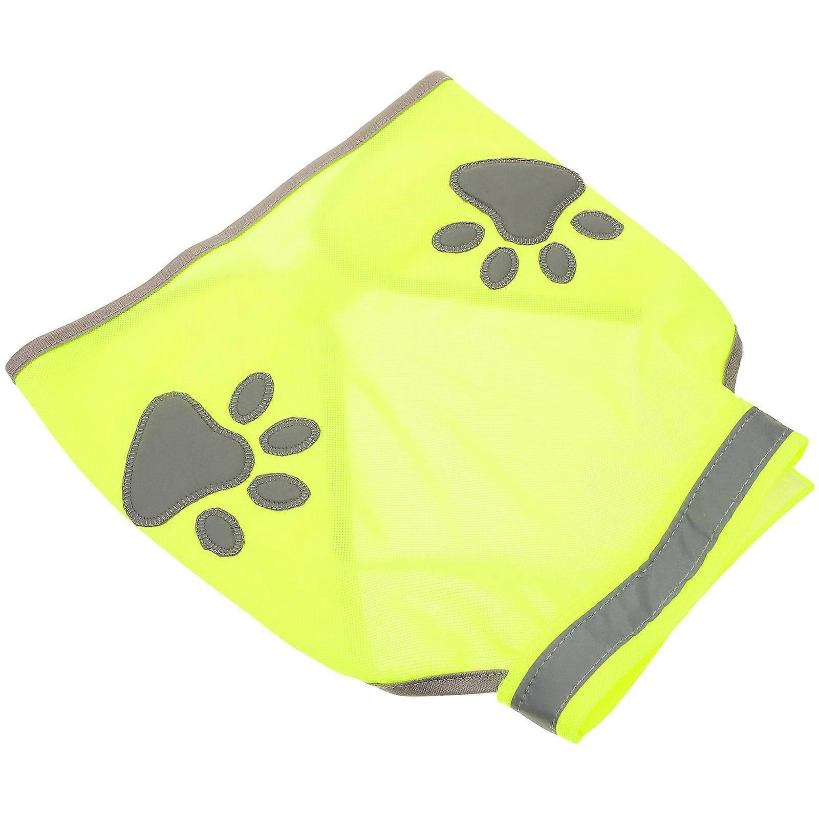 Light Green Pet Reflective Vest Safety Vest for Party Use with Dog Paw