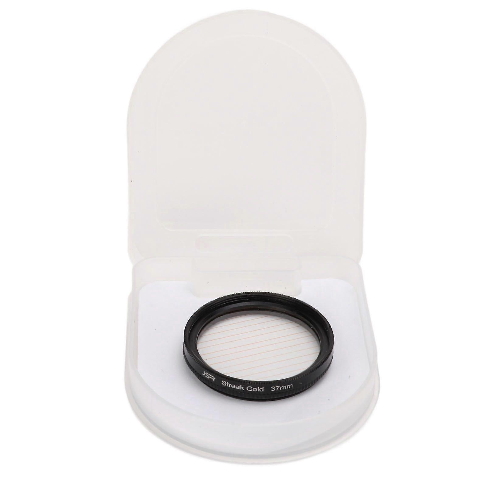 Junestar Camera Lens Filter Gold Streak Anamorphic Effect Photography Filter Accessories 37mm/1.46in