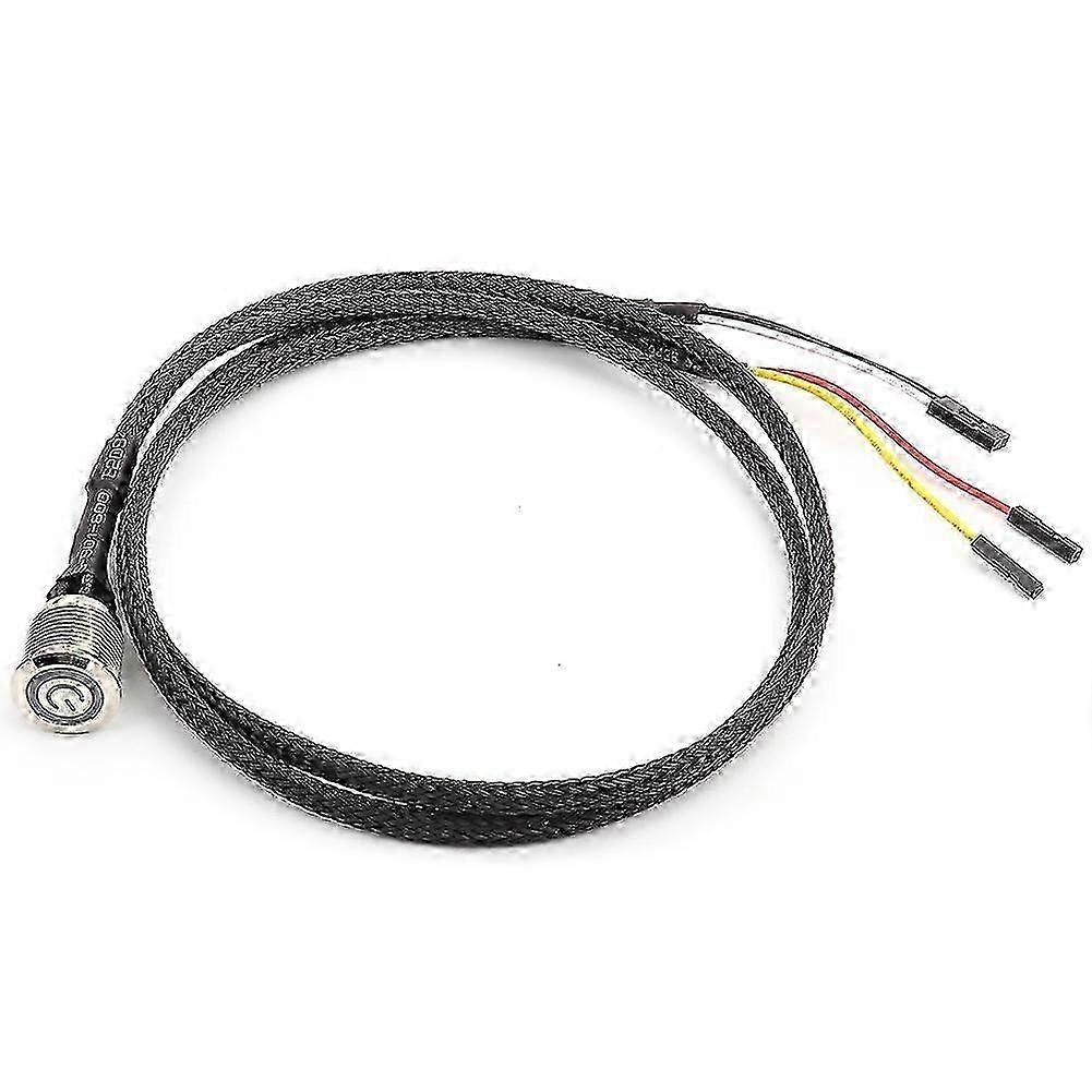 Desktop Computer Host Switch Cable Metal Button Metal LED Power ButtonRed