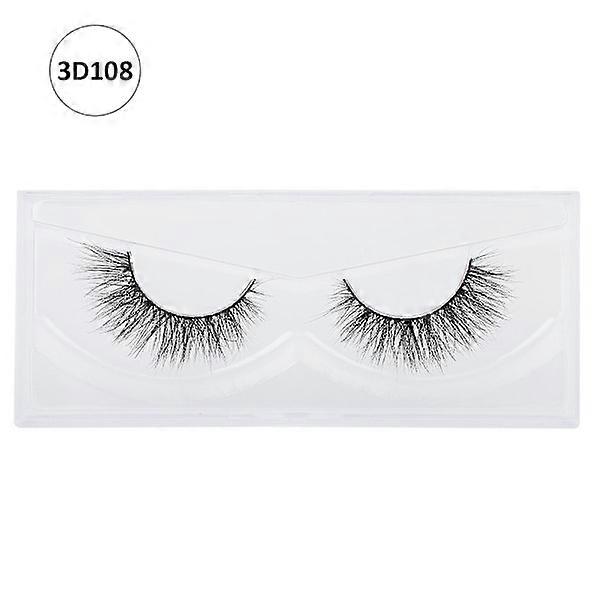 3D Natural Bushy False Eyelashes Mink Eyelashes Makeup Tools (3D108)