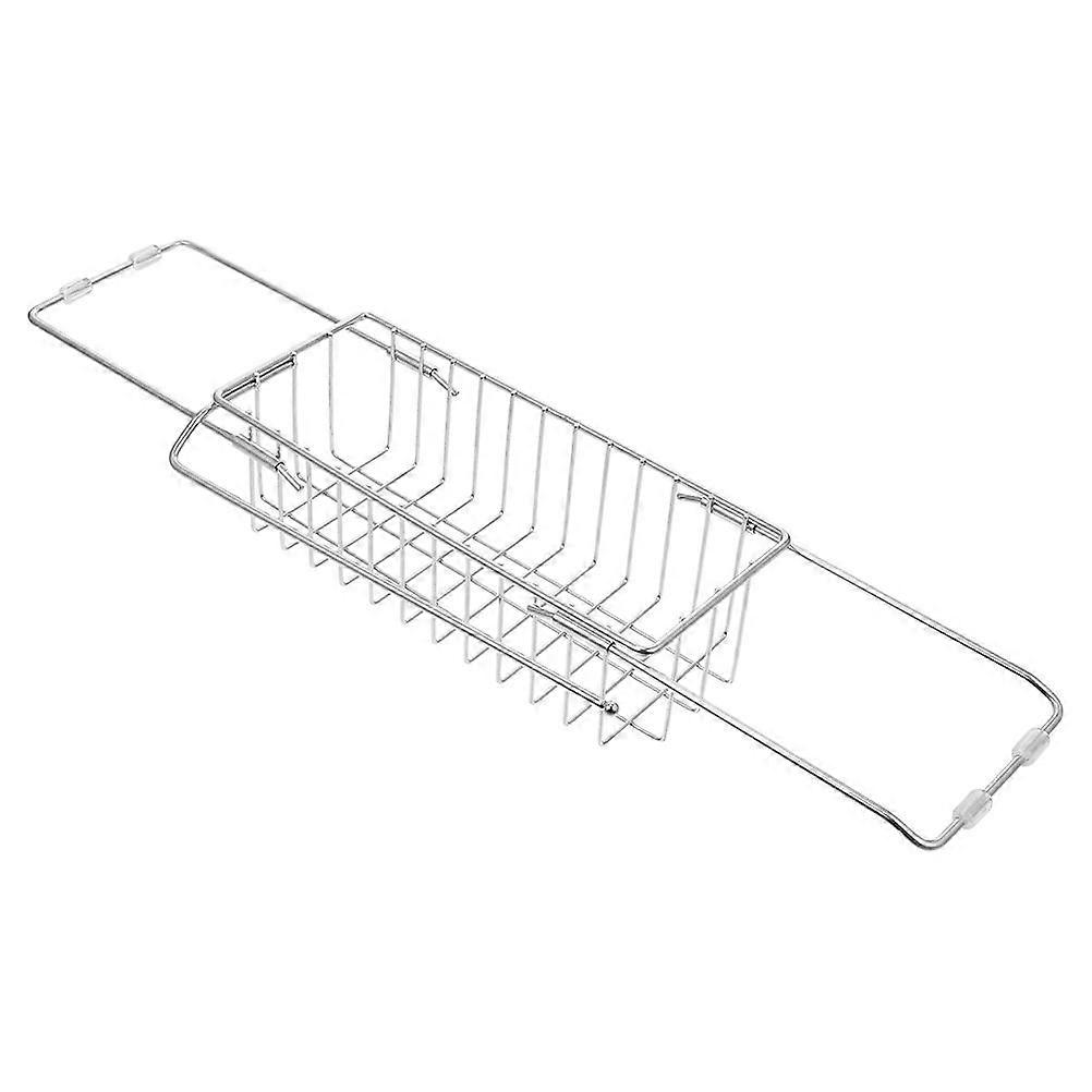 Silver Multi-Function Sponge Rack for Household Sink with Design