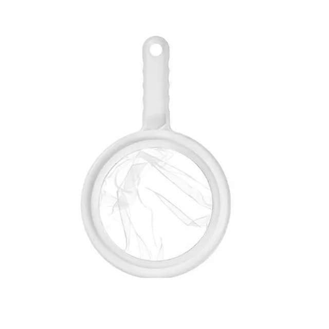 100/200/400 Mesh Reusable Nylon Ultra Fine Filter Mesh Strainer Spoon Sieve For Soy Milk Coffee Black 200mesh75micron
