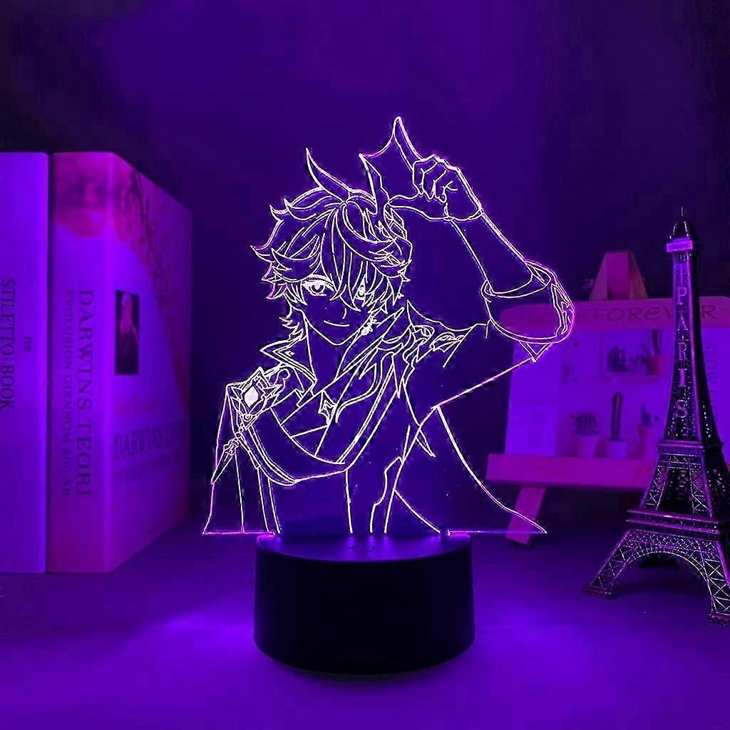 Genshin Impact Hu Tao lamp Game Light 3D LED Night Lights 16 Color Changing Table Lamp