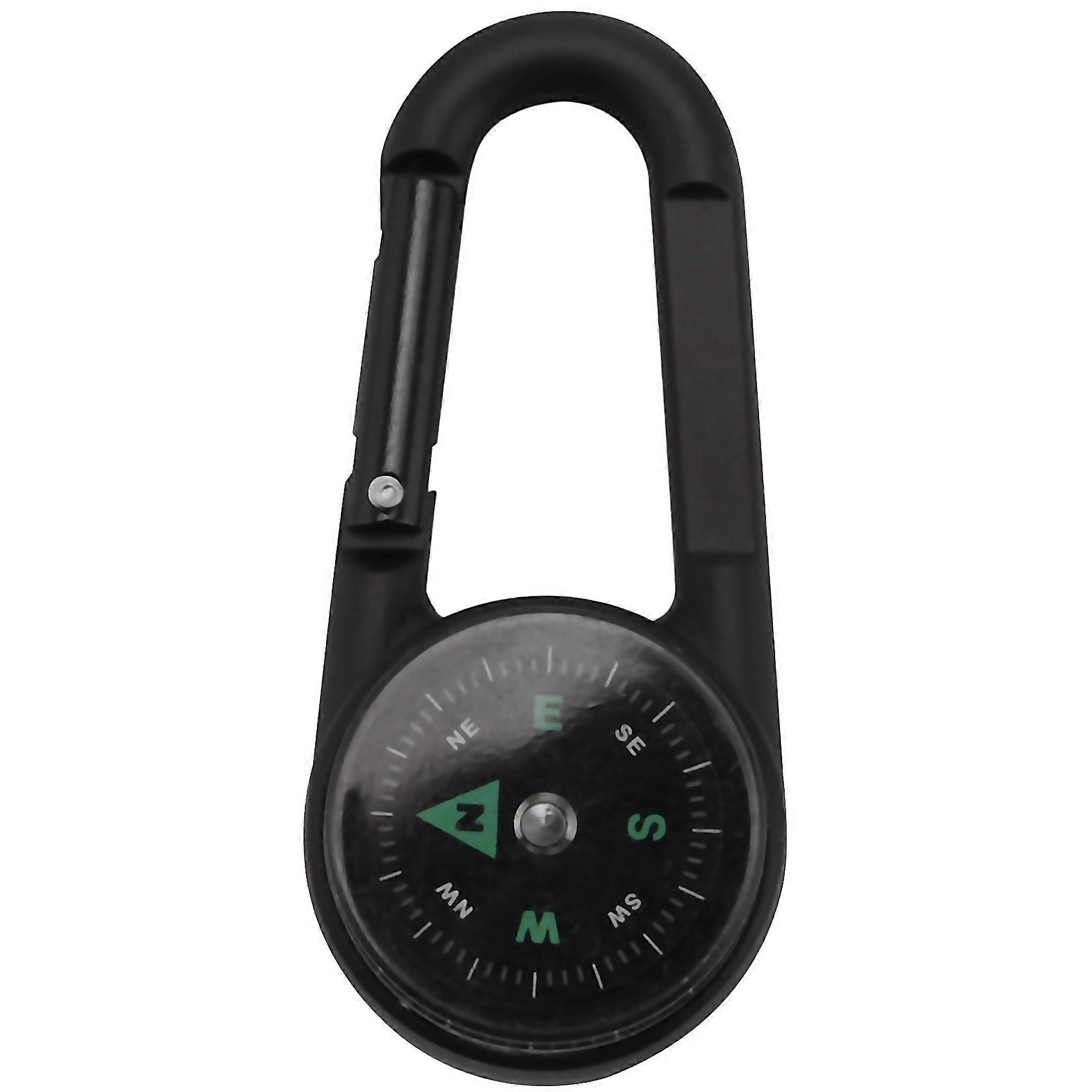 For Multifunctional Mini Compass Thermometer Keychain In