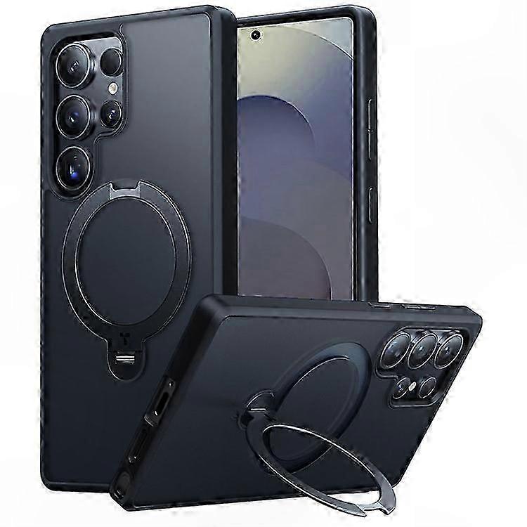Rotating Kickstand Case for Galaxy S25 Ultra, MagSafe Compatible Phone Cover with PC+TPU Protection