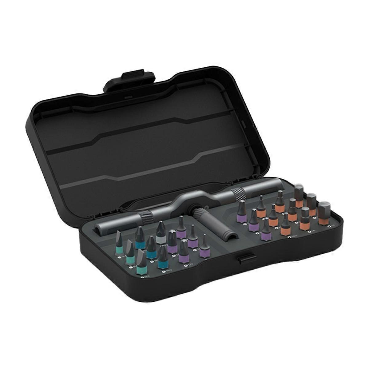 Magnetic Ratchet Screwdriver Set 24PCS, Bits, Non-Slip Handle, Repair Tool Kit for Electronics Car