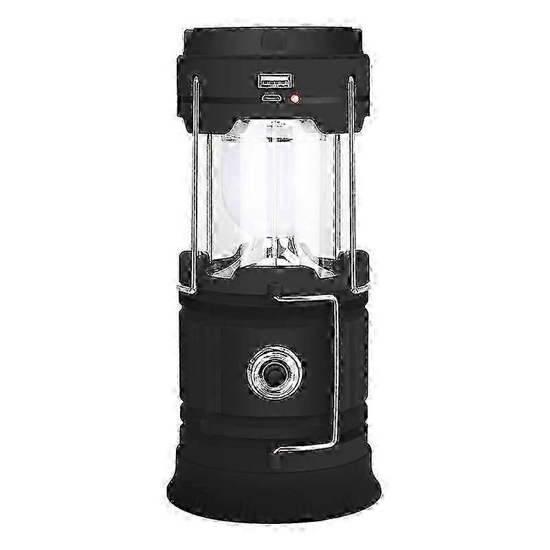LED Solar Camping Lantern Flashlights -USB Rechargeable,2 Power Modes