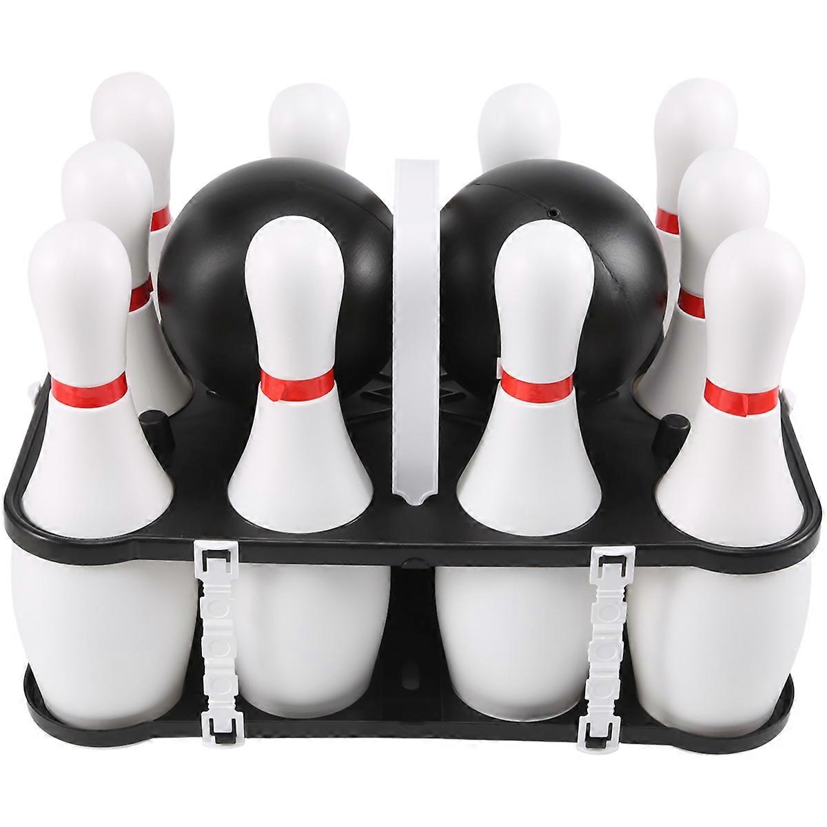 1 Set Bowling Set for Kids & Adults 2 Ball 10 Pins for Family Kids