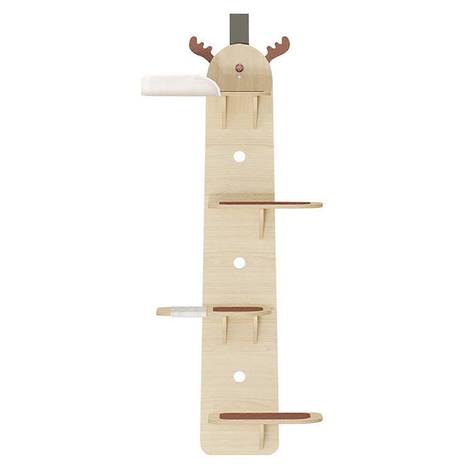 Cat Tower Door Hanging Shelves - 59in Vertical Cat Tree with 4 Levels for Climbing and Playing - Door Mounted Design
