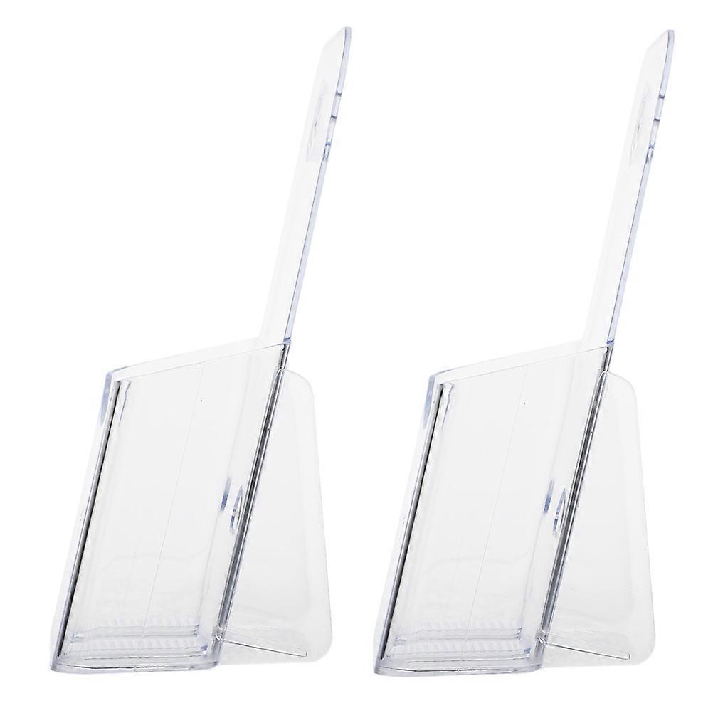 Transparent Acrylic Brochure Holder Wall Mounted Document Holder for Storage 6Pcs