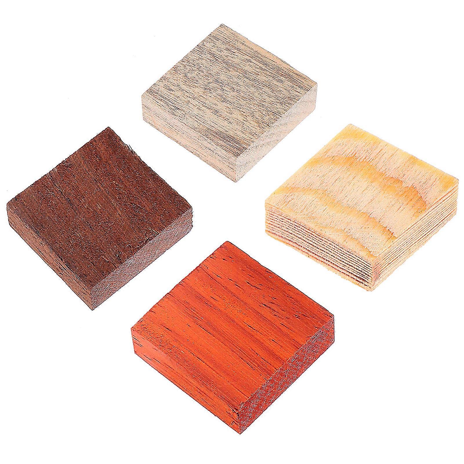 Natural Wood Rings For Jewelry Making Beginners Assorted Color 4Pcs Unfinished Wood Textures For Craft Projects