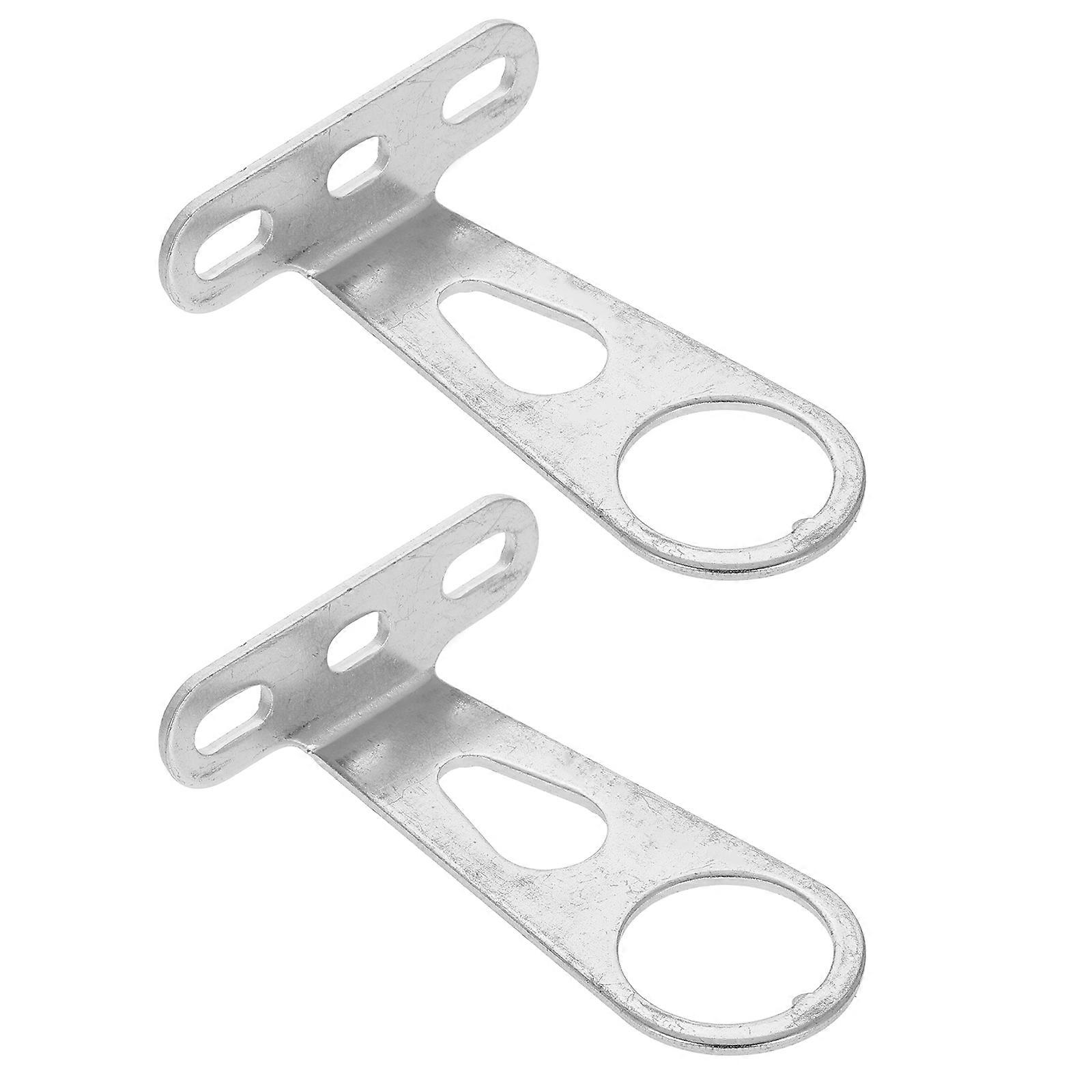 Universal Bicycle Basket Support Bracket 2Pcs For Cyclists Compatible With Mountain Bikes Rectangular Silver Color Stable Support