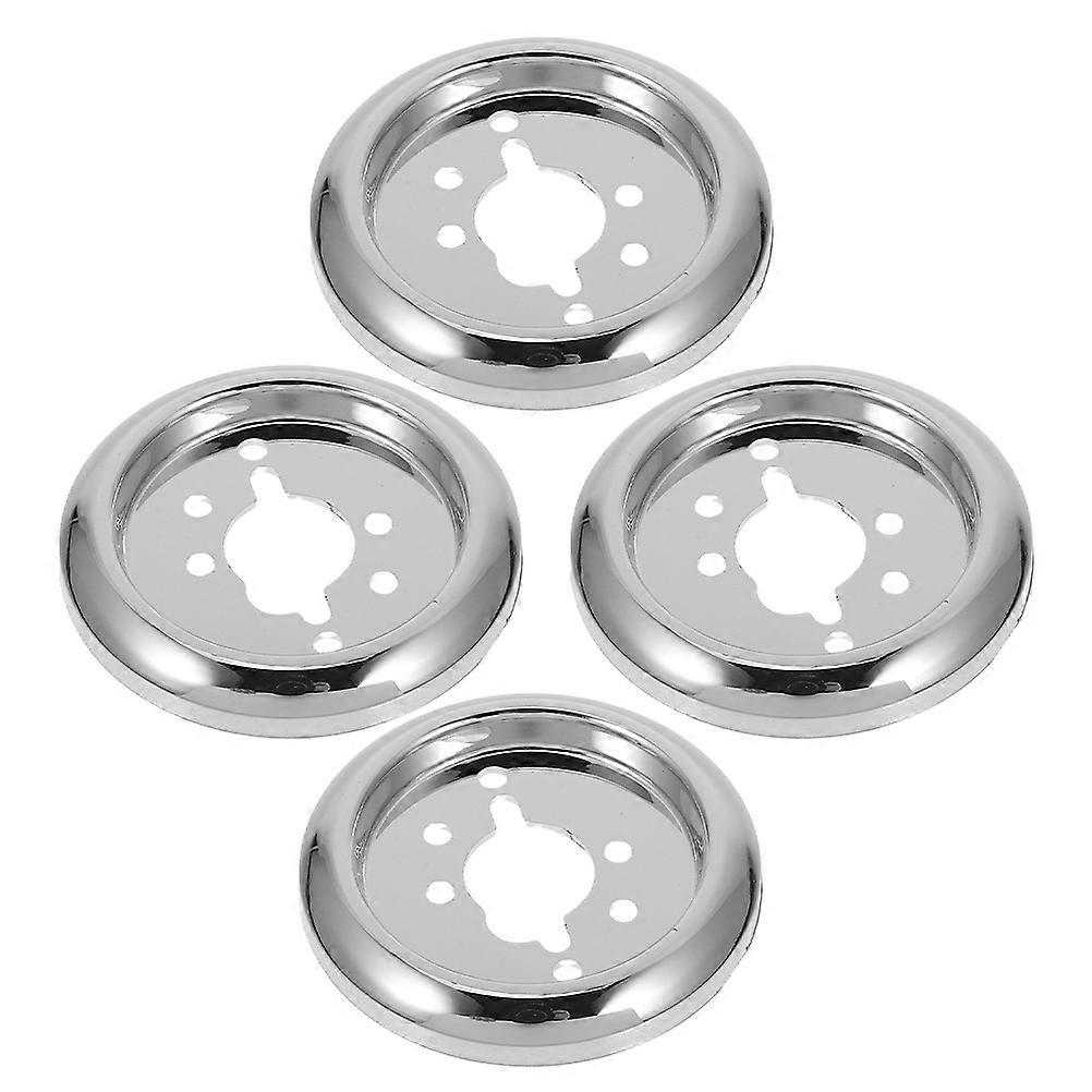 Gas Stove Knobs Base Replacement for Bbq Grill Control 4Pcs Silver