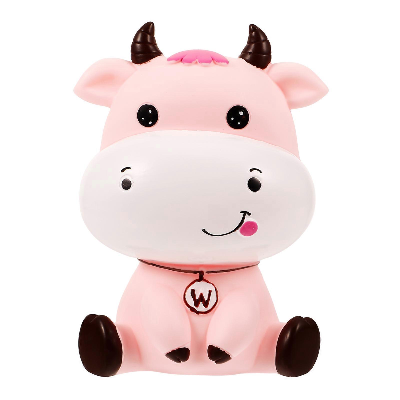 Cow Saving Pot for Storage 3Pcs Cartoon Ox Shape Piggy Bank Ornament