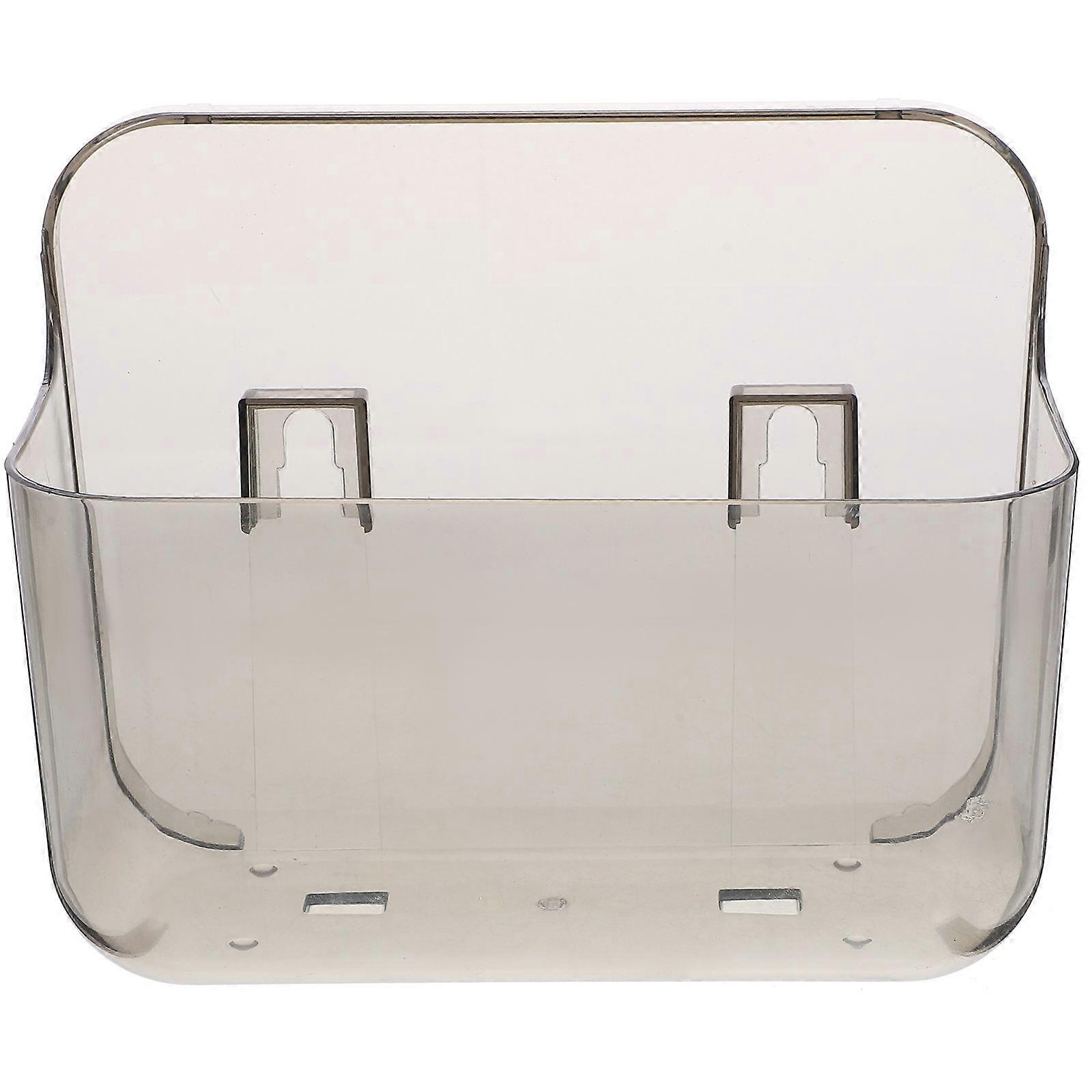 Bathroom Organizer Shelf Wall Mounted Rack Storage Space-Saving Home Decor Transparent 1Set