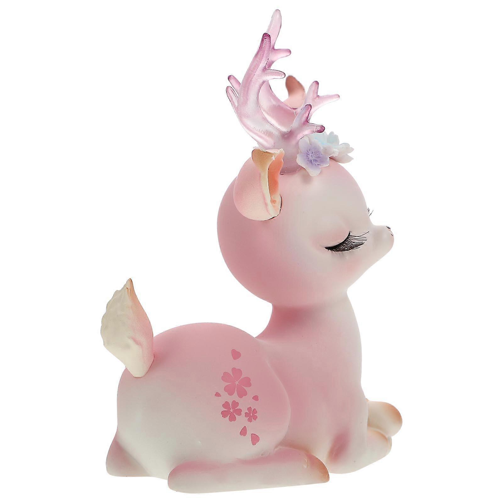 Resin Deer Shape Craft for Decor 1Pcs Sweet Deer Desktop Ornament
