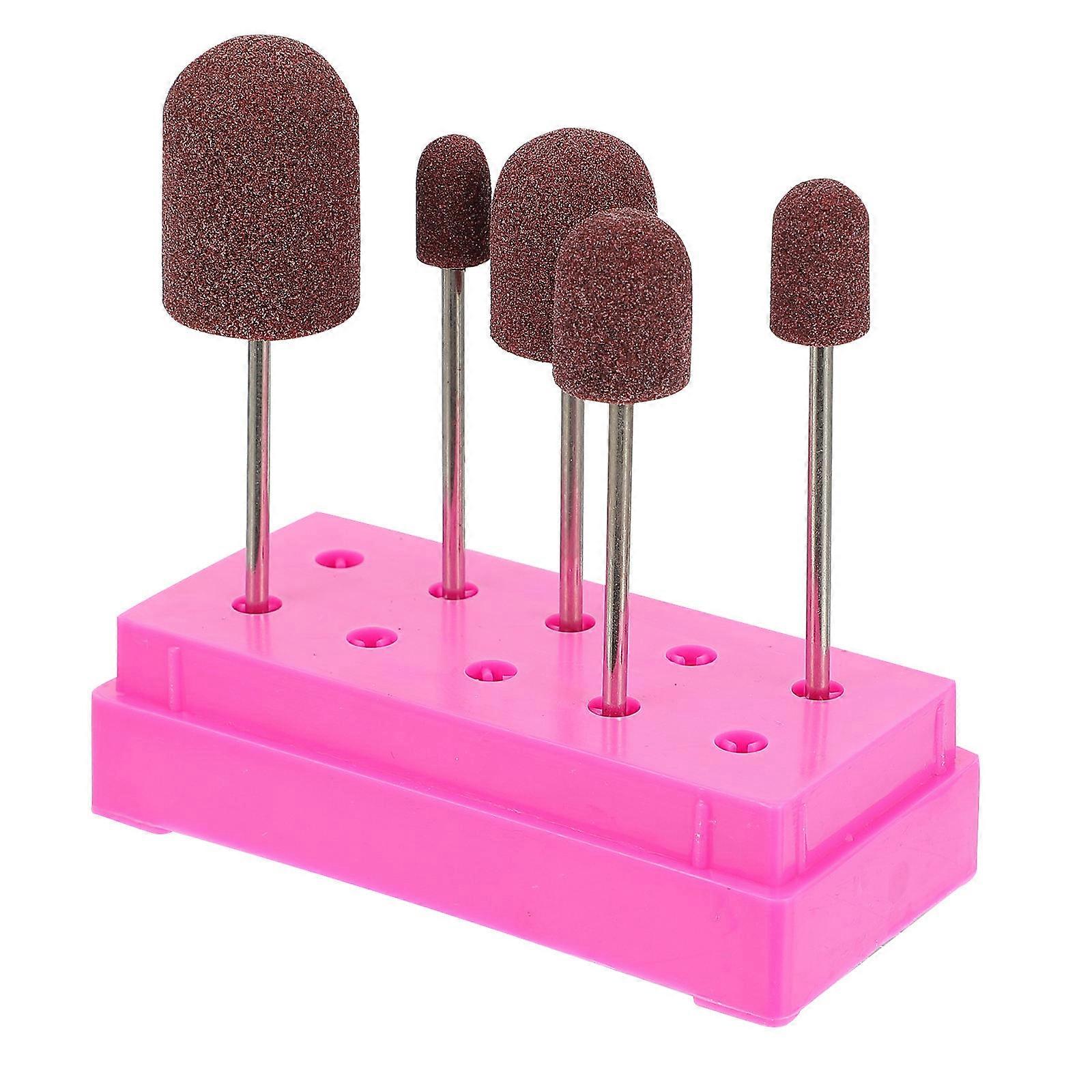 Polishing Heads Storage Box for Nail Art Tool 3Sets Rosy Color