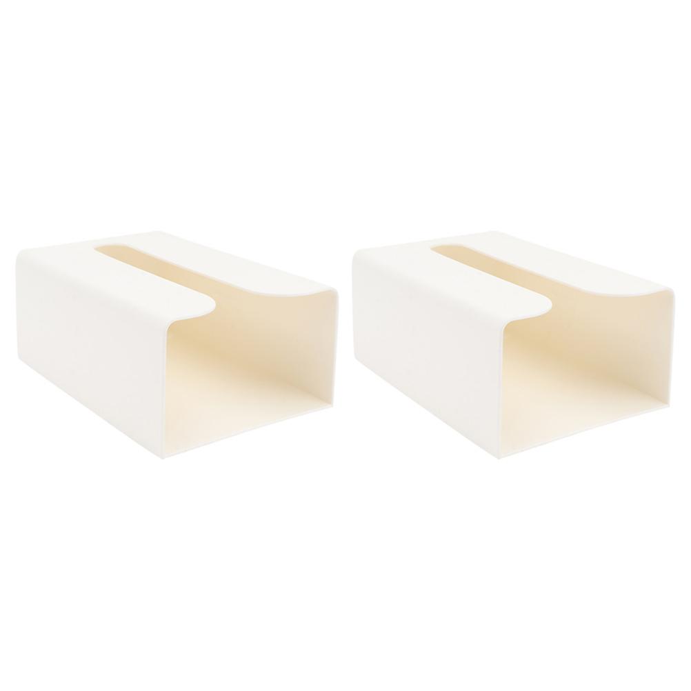 Bathroom Tissue Storage Holder Wall Mount Punch-Free Paper Box 2Pcs
