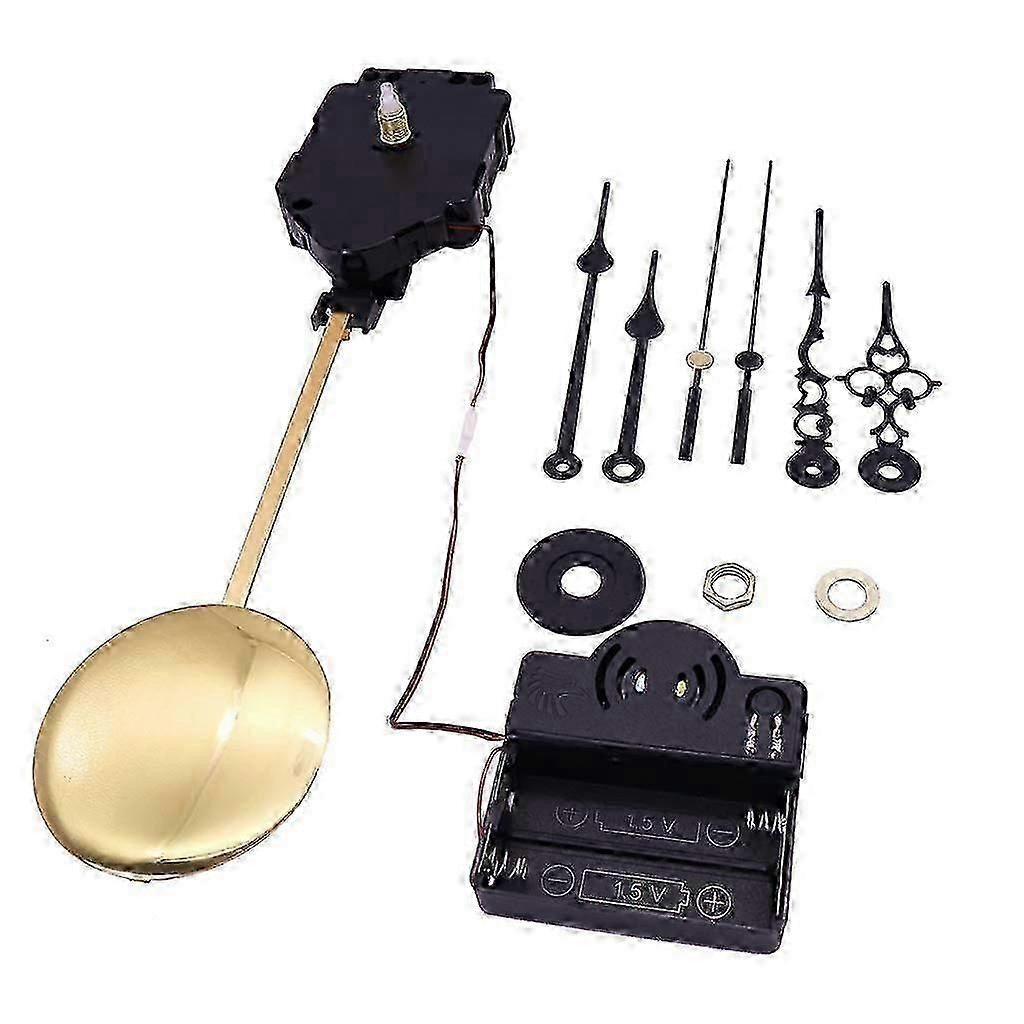 Pendulum Trigger Clock Movement Chime Music Box Replacement Quartz Watch Mechanism with 2 Pairs Clock Hands and Pendulum SZRH AF-