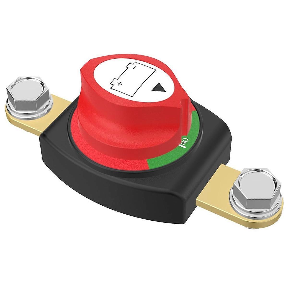 Interruptor de desconexión de batería de poste lateral, interruptor de corte de batería Interruptor de apagado de batería de servicio pesado de 12-48 V para automóvil RV (encendido / apagado)