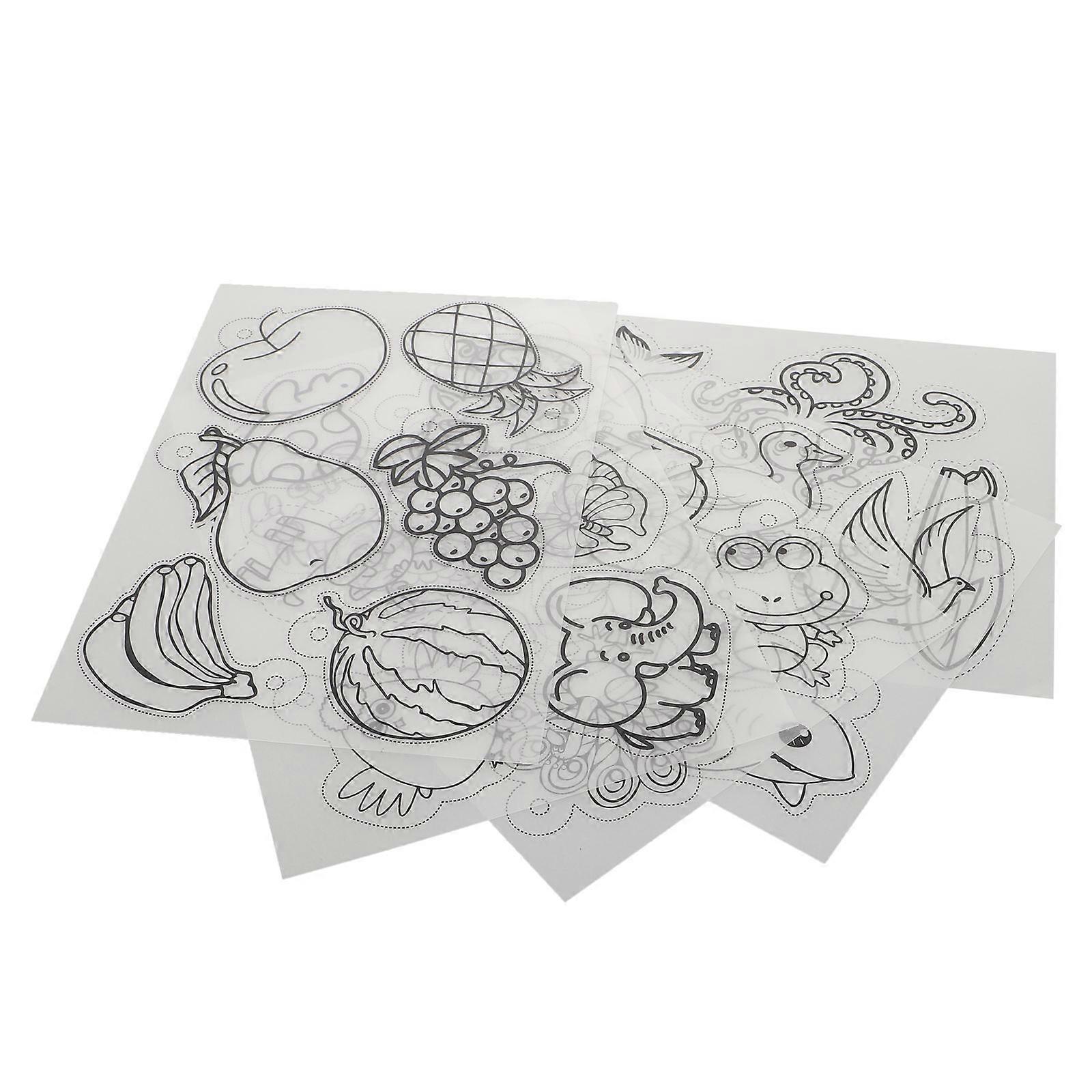 Heat Shrink Sheet Material DIY Handmade Supplies for Craft 15 Sheets Transparent