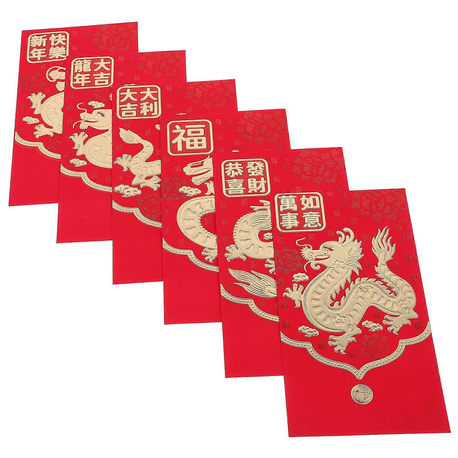 Red Envelopes Paper Year of Dragon Red Packets for Lunar New Year 150Pcs