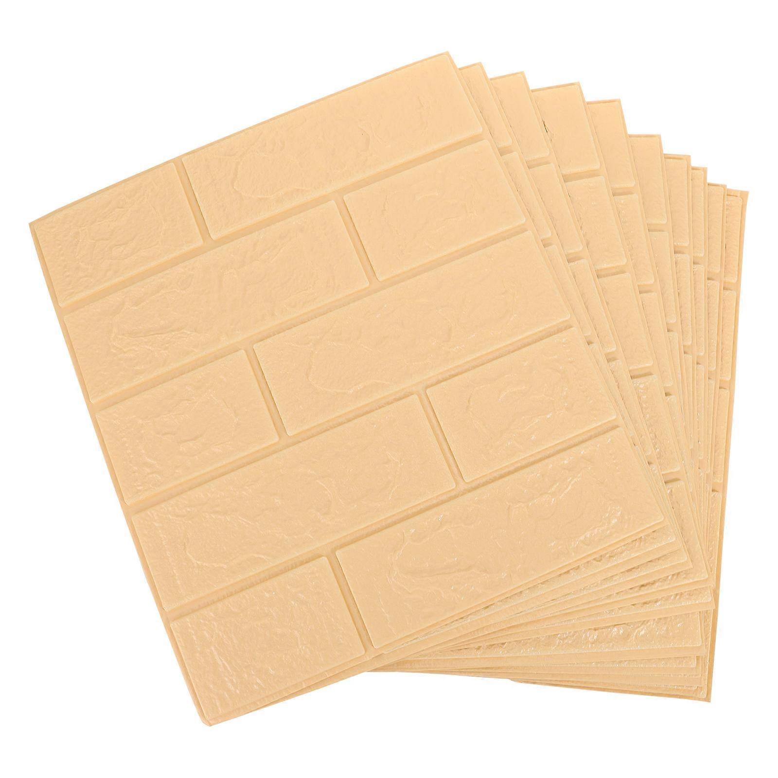 3D Art Wall Panels Brick Grain Wall Stickers for Decor 70Pcs