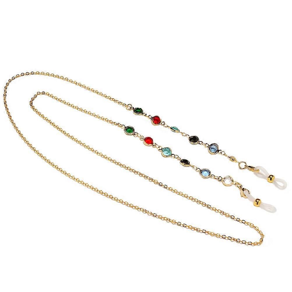 Eyeglasses Chain Golden Metal Strap for Hanging Use 2Pcs Glasses Retainer Cord
