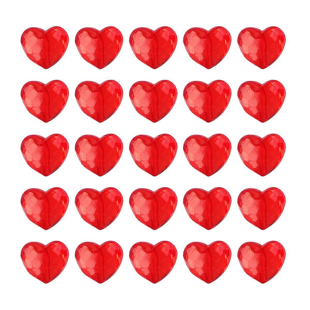 Curtain Crystal Beads for Jewelry Making Red Heart Shape