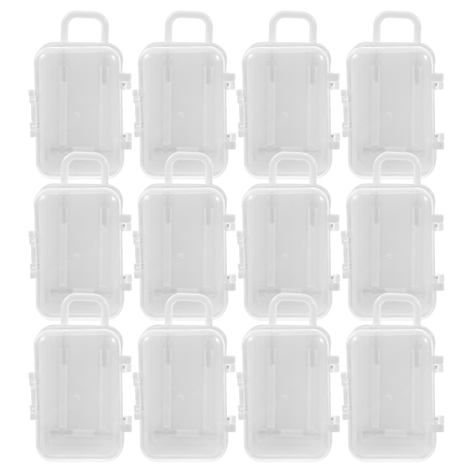 White Plastic Trolley Candy Box for Storage 12Pcs Collection